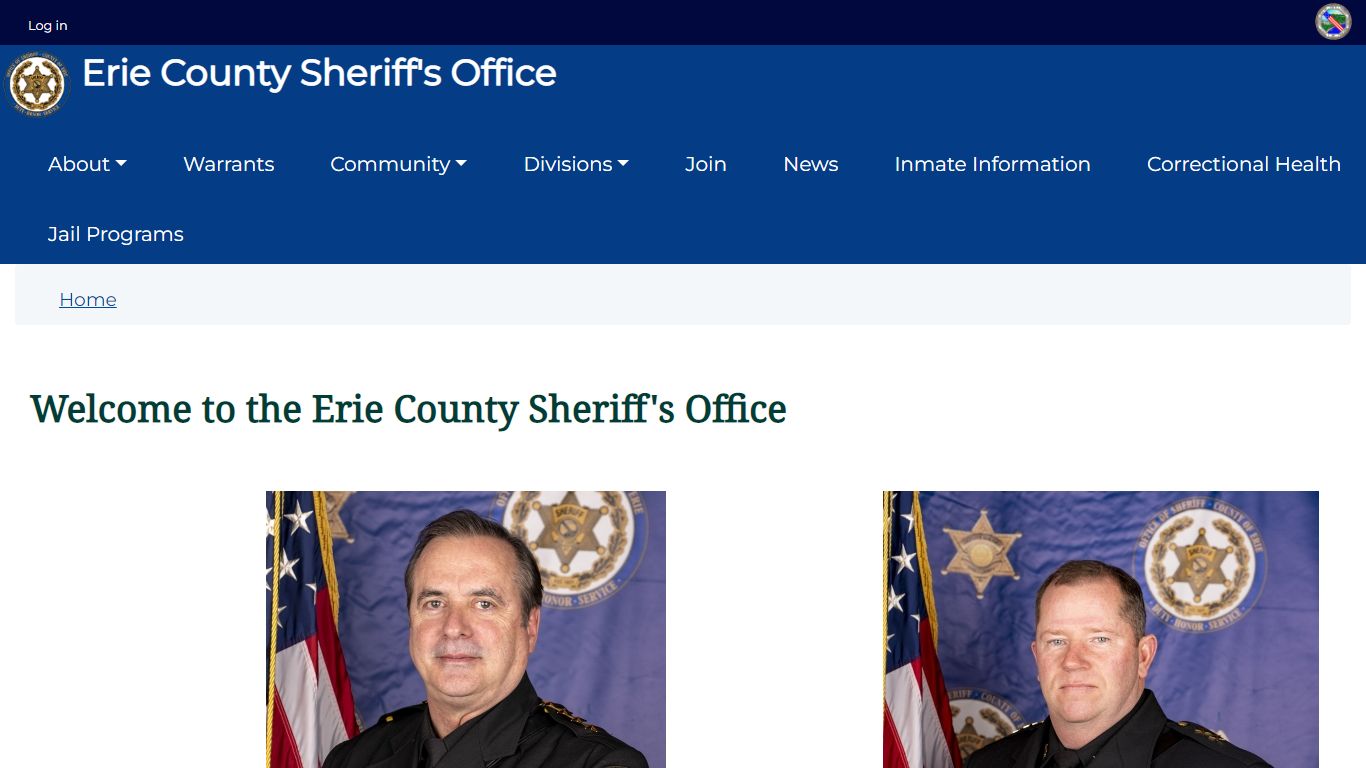 Welcome to the Erie County Sheriff's Office